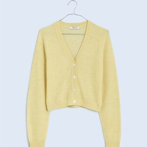 Alpaca-Blend V-Neck Cardigan Sweater